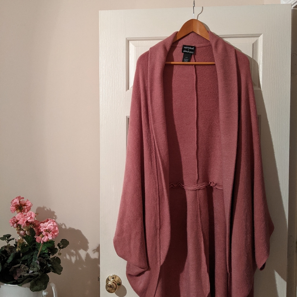 Beautiful sweater cape beautiful pink mauve